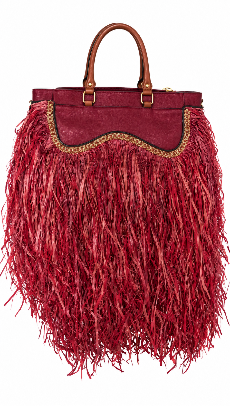 The Bordeaux Raffia Handbag
